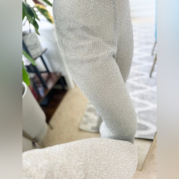 Badgley Mischka Runway Fully Beaded Ivory Pants - Picture 3 of 10